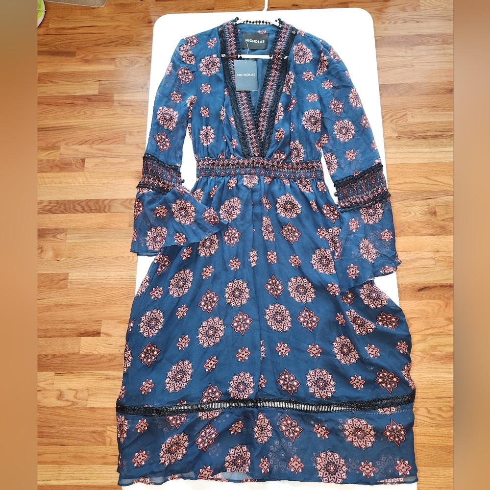 NWT Nicholas Silk Marrakech Dress SZ 4